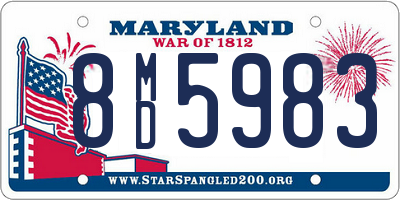 MD license plate 8MD5983