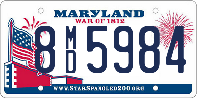 MD license plate 8MD5984