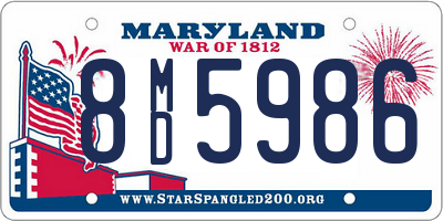 MD license plate 8MD5986