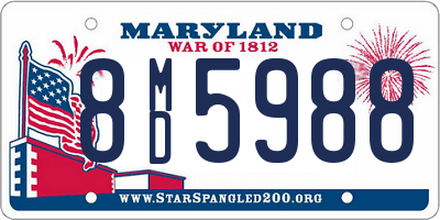 MD license plate 8MD5988