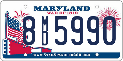 MD license plate 8MD5990