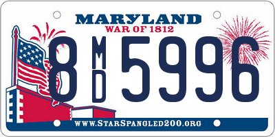 MD license plate 8MD5996