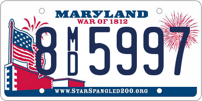 MD license plate 8MD5997