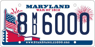 MD license plate 8MD6000