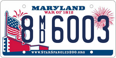 MD license plate 8MD6003