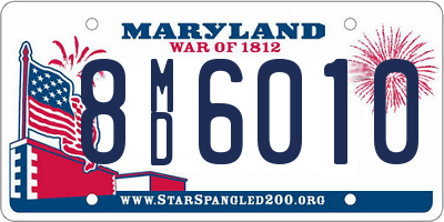 MD license plate 8MD6010