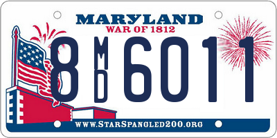 MD license plate 8MD6011