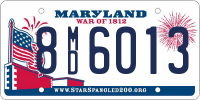 MD license plate 8MD6013
