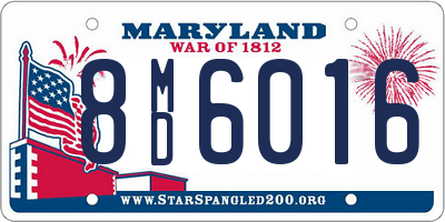 MD license plate 8MD6016