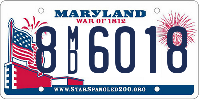 MD license plate 8MD6018