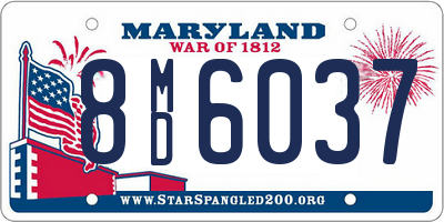 MD license plate 8MD6037