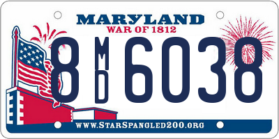 MD license plate 8MD6038