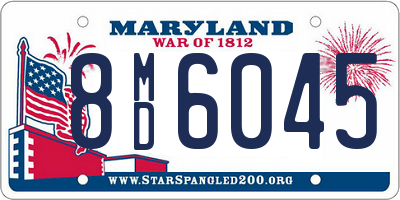 MD license plate 8MD6045