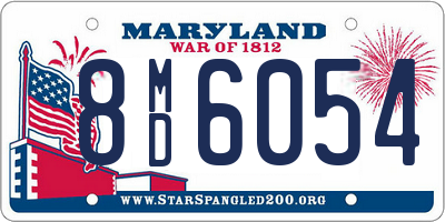 MD license plate 8MD6054