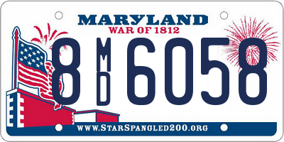 MD license plate 8MD6058