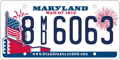 MD license plate 8MD6063