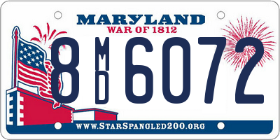 MD license plate 8MD6072