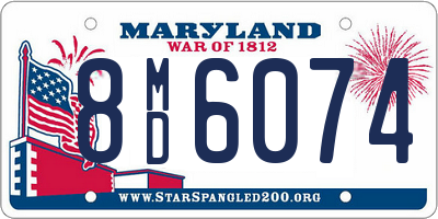 MD license plate 8MD6074