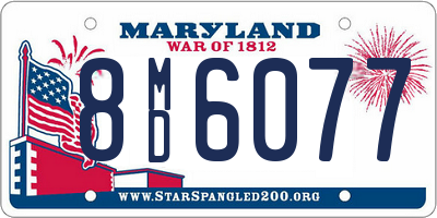 MD license plate 8MD6077