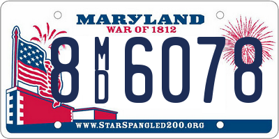 MD license plate 8MD6078
