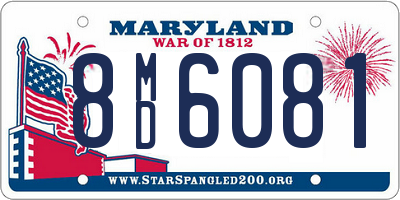 MD license plate 8MD6081