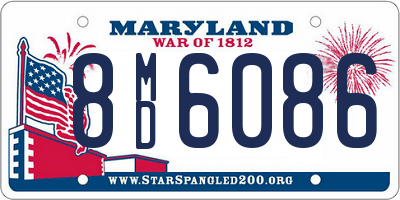 MD license plate 8MD6086