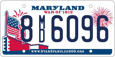 MD license plate 8MD6096