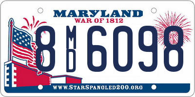 MD license plate 8MD6098