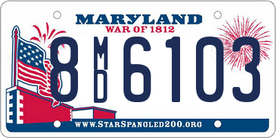 MD license plate 8MD6103