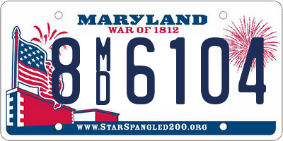 MD license plate 8MD6104