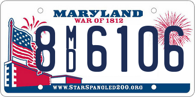 MD license plate 8MD6106