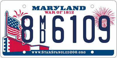 MD license plate 8MD6109