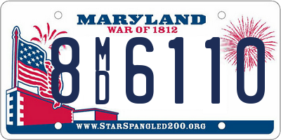 MD license plate 8MD6110