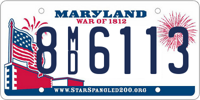 MD license plate 8MD6113