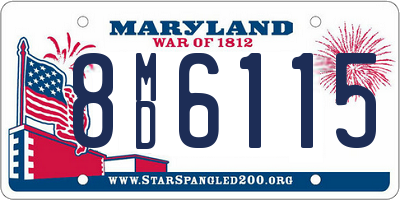 MD license plate 8MD6115