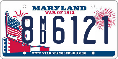 MD license plate 8MD6121