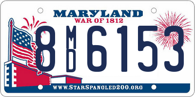 MD license plate 8MD6153