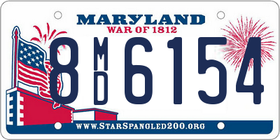 MD license plate 8MD6154