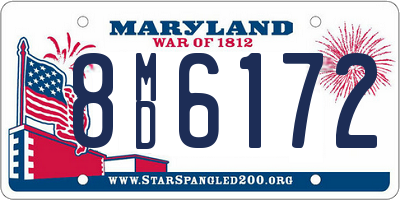 MD license plate 8MD6172