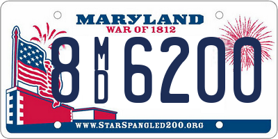 MD license plate 8MD6200