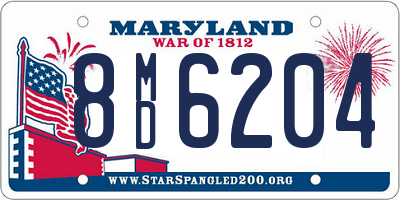 MD license plate 8MD6204