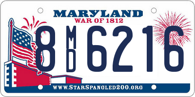 MD license plate 8MD6216