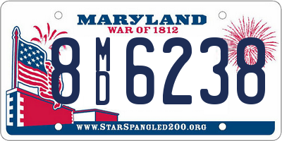 MD license plate 8MD6238