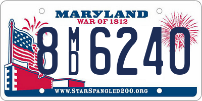 MD license plate 8MD6240