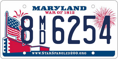 MD license plate 8MD6254