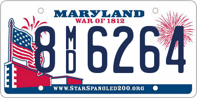 MD license plate 8MD6264