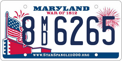 MD license plate 8MD6265