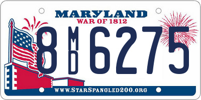 MD license plate 8MD6275