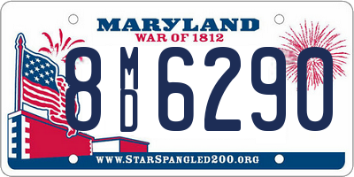 MD license plate 8MD6290