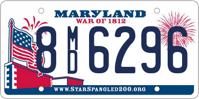 MD license plate 8MD6296